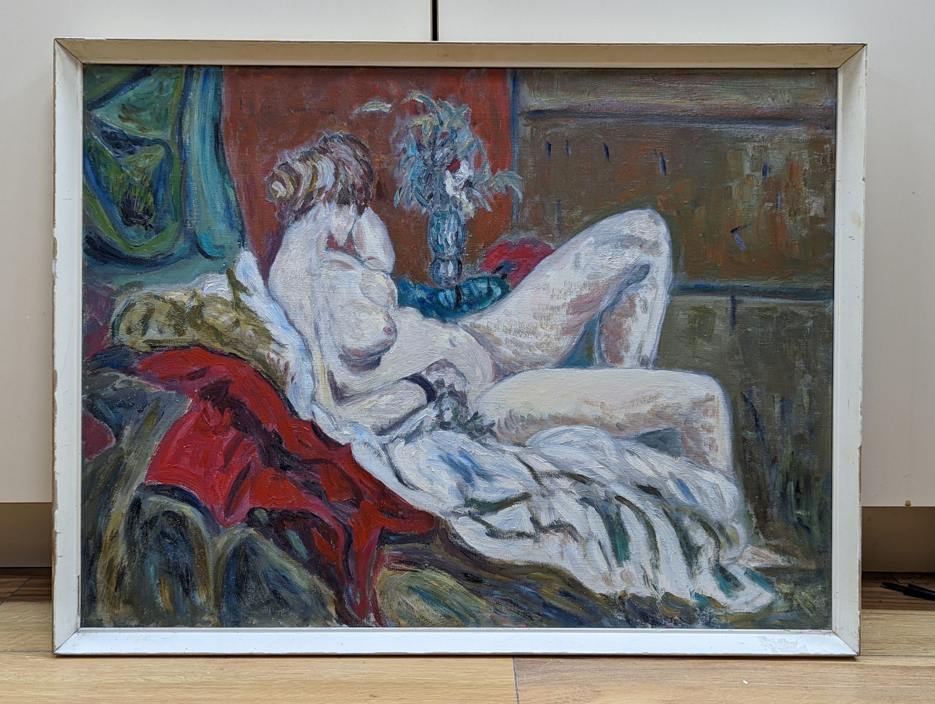 Peter Claes, oil on canvas, frontis piece to Dennis Farr's W.M. Etty, 1958, inscribed verso, 47 x 62cm